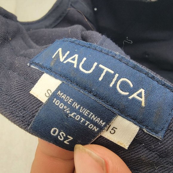 Nautica Dark Blue Hat Cap Adjustable Outdoors Casual Lightweight - Picture 8 of 10